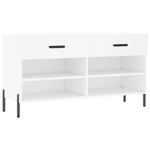 vidaXL Klupa za cipele bijela 102 x 35 x 55 cm od konstruiranog drva
