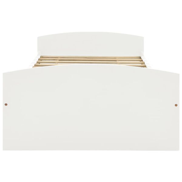 vidaXL Okvir kreveta s 2 ladice bijeli od masivne borovine 90 x 200 cm