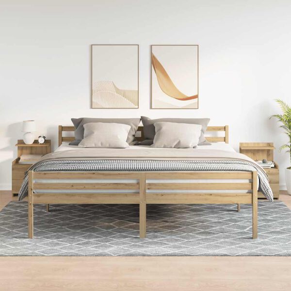 vidaXL Noćni ormarići 2 kom s 2 ladice Artisan hrast 40x36,5x62 cm