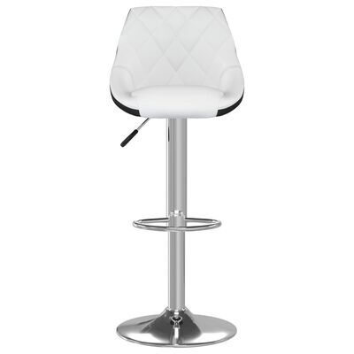 vidaXL Barski stolci od umjetne kože 2 kom bijelo-crni