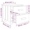 vidaXL Noćni ormarići HAMAR 2 kom bijeli 40 x 35 x 44,5 cm od borovine