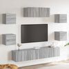 vidaXL 7-dijelni set TV ormarića sivog sonome konstruirano drvo