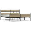 vidaXL Metalni okvir kreveta bez madraca boja hrasta sonome 200x200 cm