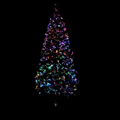 vidaXL Umjetno božićno drvce sa stalkom zeleno 120 cm optička vlakna