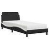 vidaXL Krevet s madracem Dover crno-bijeli 80 x 200 cm od umjetne kože