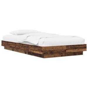 vidaXL Okvir kreveta za pod Staro drvo 80 x 210 cm Konstruirano drvo