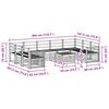 vidaXL Setovi sofa 10 pcs Prirodna Čvrsto drvo akacije