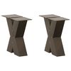 vidaXL Noge za klub stolić u obliku slova X, 2 kom, prirodni čelik, 30 x (30-31) cm, čelik