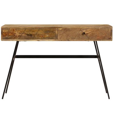 vidaXL Pisaći stol s ladicama od masivnog drva manga 110 x 50 x 76 cm