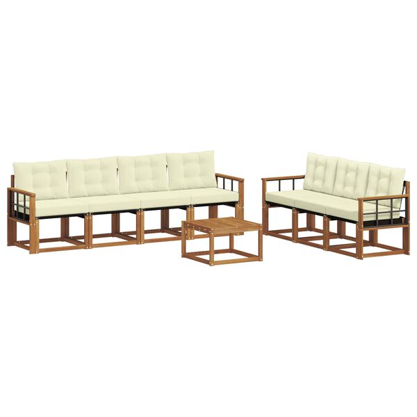 vidaXL Set vanjskih sofa s jastukom 8 pcs Prirodna i krem