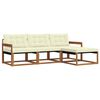 vidaXL Set vanjskih sofa 4 kom. Prirodna i krem