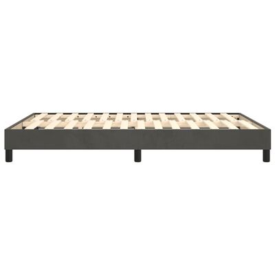 vidaXL Okvir za krevet s oprugama tamnosivi 140x200 cm baršunasti
