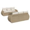 vidaXL 7-dijelni set vrtnih sofa od poliratana s jastucima bež
