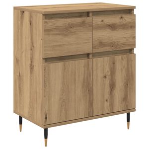vidaXL Kreveta Umjetnički hrast 60 x 35 x 70 cm Obrađeno drvo i čelik