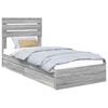 vidaXL Krevet s od storage Siva Sonoma 90 x 200 cm Konstruirano drvo