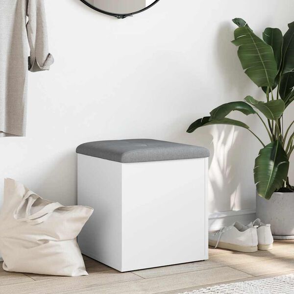 vidaXL Klupa za odlaganje bijela 42x42x45 cm inženjerski drvo