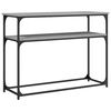 vidaXL Konzolni stol siva boja hrasta 100x35,5x75 cm konstruirano drvo