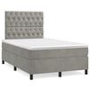 vidaXL Box spring krevet s madracem svjetlosivi 120x200 cm bar&scaron;unasti