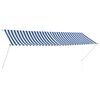 vidaXL Tenda na uvlačenje 350 x 150 cm plavo-bijela