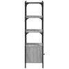 vidaXL Regal za knjige 3 razine siva boja hrasta 41x30x109,5 cm drveni