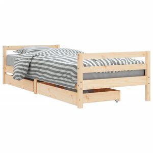 vidaXL Okvir za dječji krevet s ladicama 80 x 200 cm masivna borovina