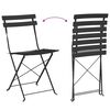 vidaXL Sklopivi bistro set 3 pcs Antracit Čelik