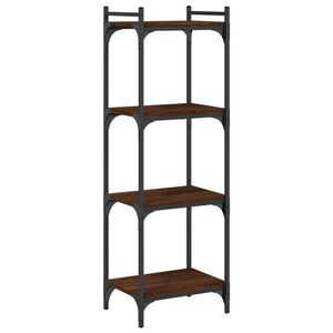 vidaXL Regal za knjige 4 razine smeđa boja hrasta 40x30x120 cm drveni