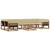vidaXL Set vanjskih sofa s jastukom 8 pcs Prirodna i bež