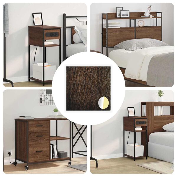 vidaXL Ljepljiva Pokrivač za Vijake 12 pcs Smeđi hrast &Oslash; 20 x 0,5 mm