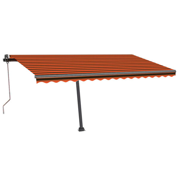 vidaXL Samostojeća automatska tenda 450 x 300 cm narančasto-smeđa