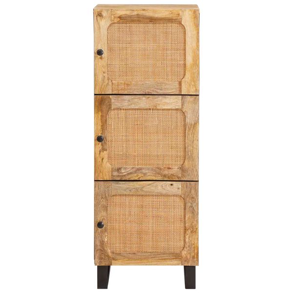 vidaXL Highboard s pohranom Smeđa 90 x 33 x 75 cm Čvrsto drvo manga