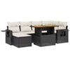 vidaXL 7-dijelni set vrtnih sofa od poliratana s jastucima crni