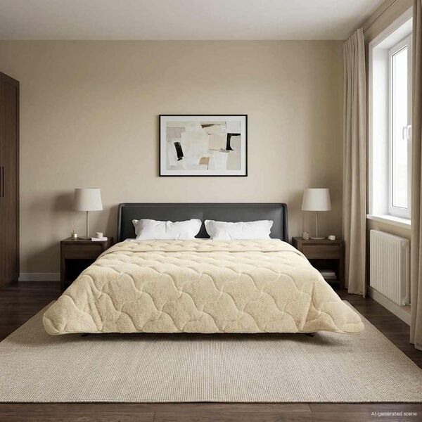 vidaXL Puni pokrivač za cijelu godinu &Scaron;onerisan Krema 220 x 260 cm