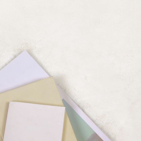 vidaXL Faux Rabbit Fur Rug Olite Krema 140 x 200 cm Poliester