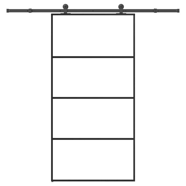 vidaXL Klizna vrata s priborom 102,5x205 cm od stakla ESG i aluminija