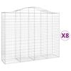 vidaXL Lučne gabionske ko&scaron;are 8 kom 200x50x160/180cm pocinčano željezo