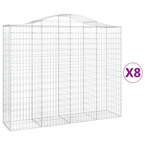 vidaXL Lučne gabionske ko&scaron;are 8 kom 200x50x160/180cm pocinčano željezo