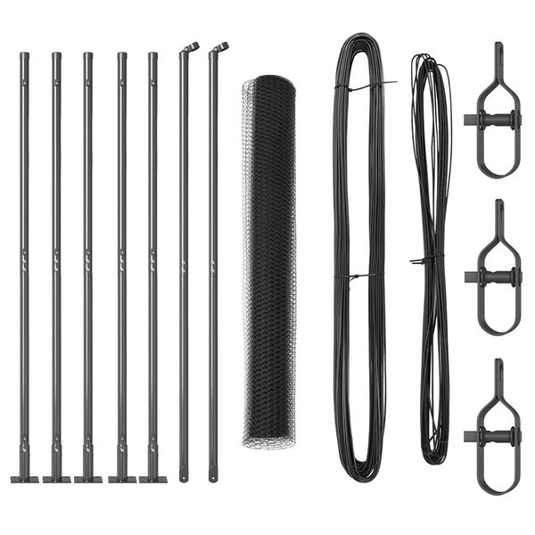 vidaXL Stup za ogradu Siva 10 x 0,8 m (mreža 13 mm) Čelik i PVC