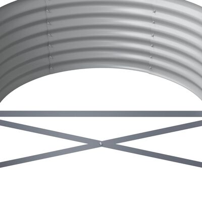 vidaXL Povišena vrtna gredica od čelika 224 x 80 x 36 cm sivi