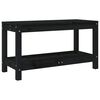 vidaXL Vrtna klupa crna 82,5x35x45 cm od masivne borovine