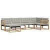 vidaXL Set vanjskih sofa 6 kom. Bijela i svjetlosiva