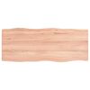 vidaXL Stolna ploča svjetlosmeđa 100x40x(2-4) cm obrađena hrastovina