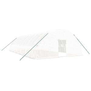vidaXL Plastenik s čeličnim okvirom bijeli 72 m&sup2; 12 x 6 x 2,85 m