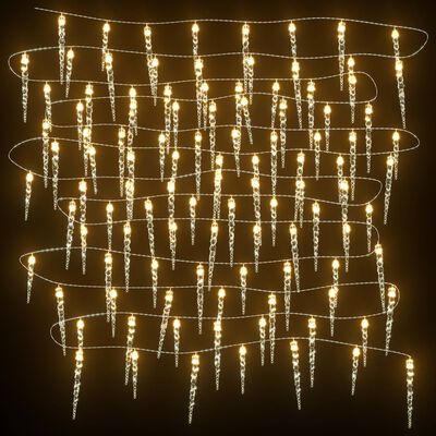 vidaXL Božićna svjetla sige 100 LED topla bijela 10 m akrilna PVC