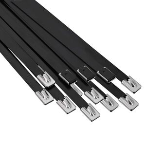 vidaXL Veza za kabel 12 kom. 7,9 x 600 mm Crna