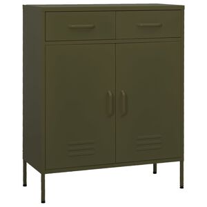 vidaXL Ormarić za pohranu maslinasto zeleni 80 x 35 x 101,5 cm čelični