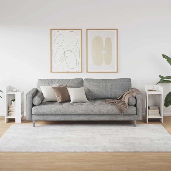 vidaXL Pomoćni stolići 2 kom s policom bijeli 25,5x27x60 cm