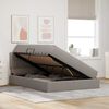 vidaXL Krevet s prostorom za pohranu s LED-om Sivo-smeđa 140 x 200 cm