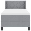 vidaXL Boxspring krevet s madracem s madracem Svjetlosiva 80 x 200 cm