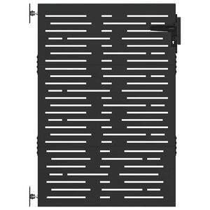 vidaXL Vrtna vrata 85 x 150 cm od čelika COR-TEN četvrtasti dizajn